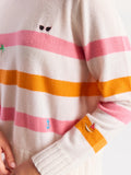 Beach Embroidered Cashmere  Crew