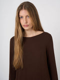 Fine-knit cotton-blend boat-neck sweater