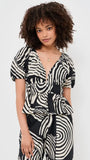 Argenta Printed Cotton Peplum Top