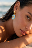 Glenda Light Blue Drop Earring