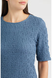 Bubble Jacquard Crew Neck Snug Top
