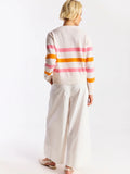 Beach Embroidered Cashmere  Crew