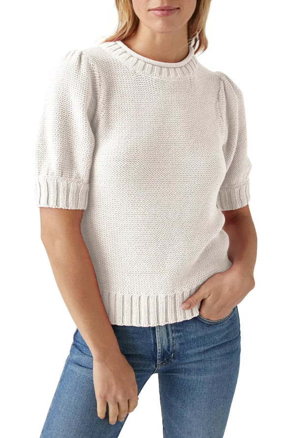 Astrid Cotton Puff Sleeve Sweater