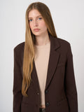 Modal-Cotton French Terry Sweatshirt Blazer