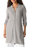 Peruvian Cotton Collared Knee Length Cardigan
