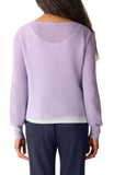 Cotton Silk Cord Ballet Neck Sweater