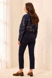 Audrey Boundless Stretch Denim Straight Leg Crop Jeans