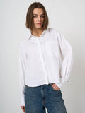 Stretch Cotton Poplin Blouse With Chest Pocket