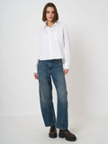 Stretch Cotton Poplin Blouse With Chest Pocket