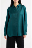 Silk Twill Classic Collar Long Shirt
