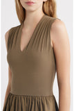 Winnie Mixed Media Midi Dress