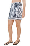 Bandana Print Side Tie Wrap Miniskirt