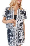 Bandana Print Side Tie Wrap Miniskirt