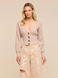 Hail V Neck Cable Cardigan