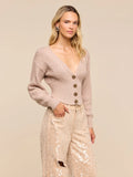 Hail V Neck Cable Cardigan