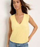 Ira Supima Cotton Slub Raw Hem Tank