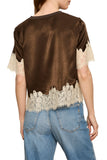One of A Kind Satin Lace Top