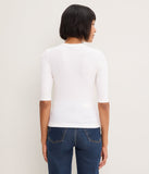 Maeve Elbow Sleeve Crop Tee