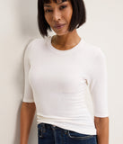 Maeve Elbow Sleeve Crop Tee