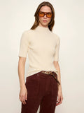 High Neck Ribbed Top
