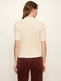 High Neck Ribbed Top
