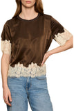 One of A Kind Satin Lace Top