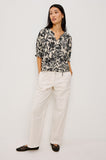 Belina Print V-Neck Elbow Sleeve Top