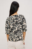Belina Print V-Neck Elbow Sleeve Top