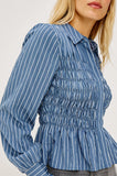 Bradshaw Stripe Pleated Shirt