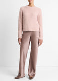 Brushed Alpaca Blend Crew Neck Sweater
