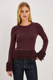 Carmen L/S Fringe Detail Sweater