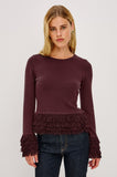 Carmen L/S Fringe Detail Sweater