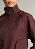 Cotton-Blend Funnel-Neck Jacket