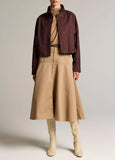 Cotton-Blend Funnel-Neck Jacket
