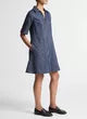 Cotton-Linen Chambray A-Line Dress