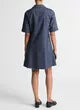 Cotton-Linen Chambray A-Line Dress