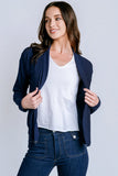 Angela Tahoe Jersey Open Rib Cardi
