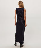 Randi Satin Vneck Midi Dress