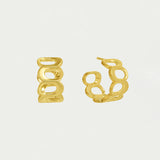 Crosby Link Huggie Hoops