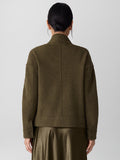 Lightweight Boiled Wool Stand Collar Jacket
