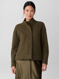 Lightweight Boiled Wool Stand Collar Jacket
