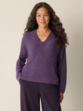 Chenille Blend V-Neck Sweater