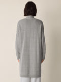 Cotton and Recycled Cashmere Knee Length Cardigan