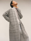 Cotton and Recycled Cashmere Knee Length Cardigan