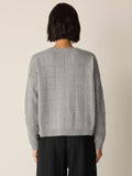 Cotton and Recycled Cashmere Crew Neck Sweater