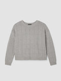 Cotton and Recycled Cashmere Crew Neck Sweater