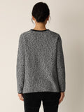 Peruvian Cotton Cloud Jewel Neck Sweater
