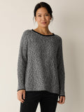 Peruvian Cotton Cloud Jewel Neck Sweater