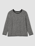 Peruvian Cotton Cloud Jewel Neck Sweater
