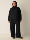 Waffle Doubleknit Wide Ankle Pant w/ Drawstring